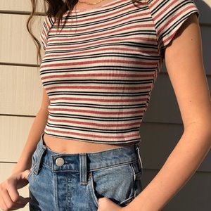 Stylish striped rare Brandy Melville top